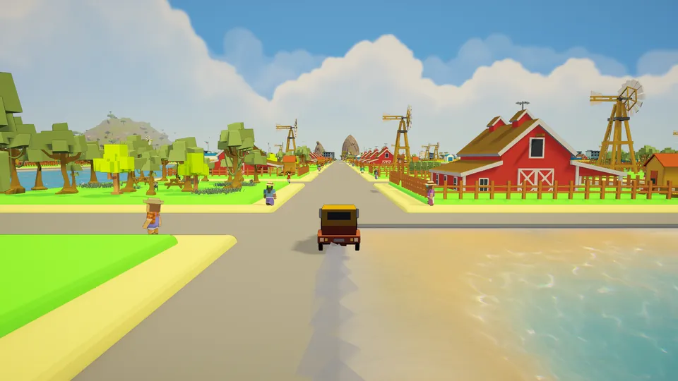 A farm road in the first tier